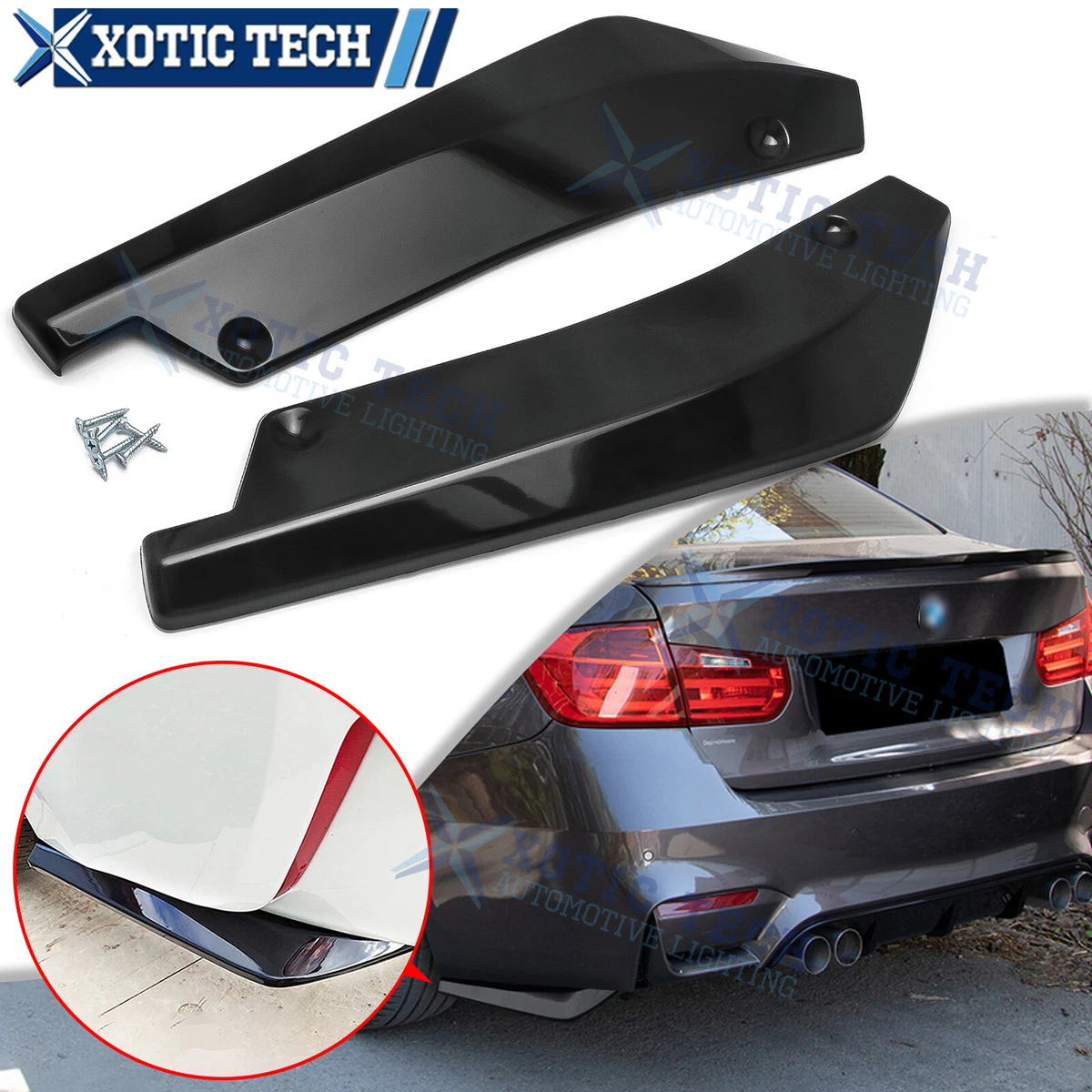 Bmw f30 rear bumper on sale splitter