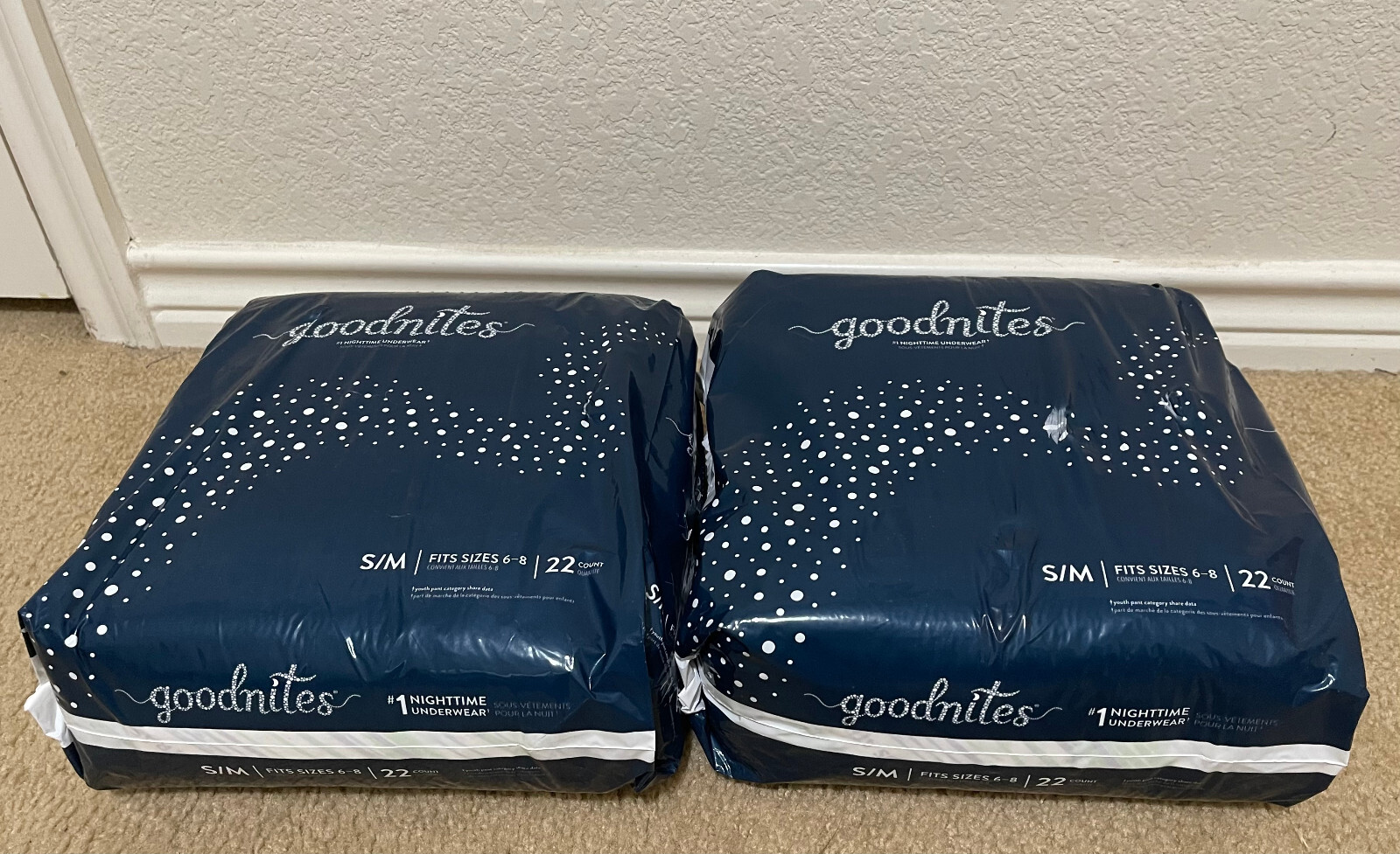 GOODNITES s/m 44 Count sizes 6-8