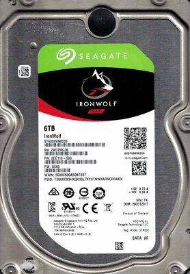 ST6000VN0033, 2EE110-500, SC60, TK, ZAD2 SEAGATE 6TB OCT 2017 | eBay
