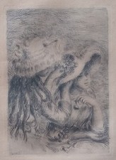 Renoir, Pierre Auguste - Le Chapeau pingl - Original Etching - 1894