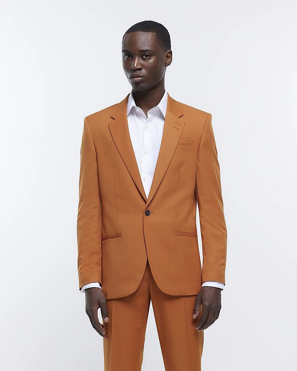 Mens burnt deals orange blazer