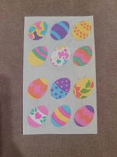 Mrs Grossmans Sticker Strips Oval Easter Eggs Pastel 2 Sheets New USA Acid Free