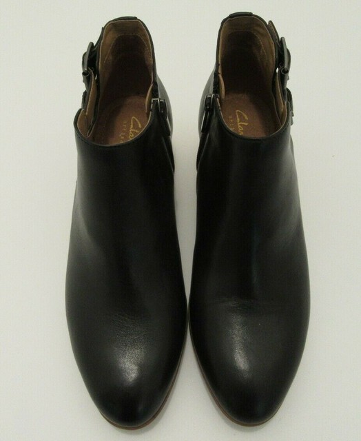 clarks black booties