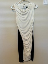 Mariciano dress by Guess, black and white, gold zipper detail, Size 2