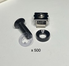 M6 Cage Nuts, Screws Washers for Server Racks/Shelves - 500pcs Of Each