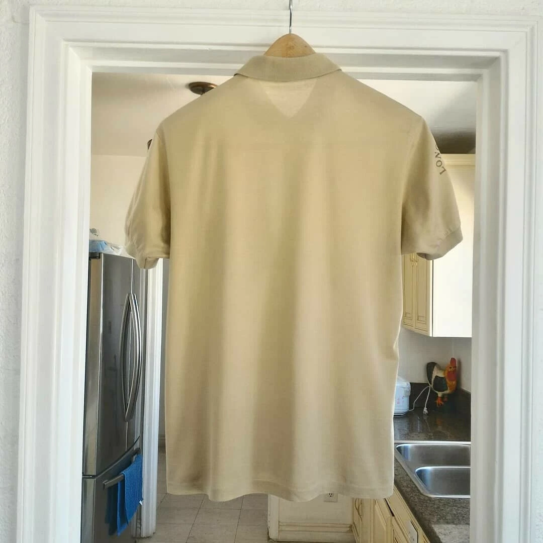 Longchamp Paris Nude Color Cotton Polo Shirt SZ. L, Made in Italy | eBay