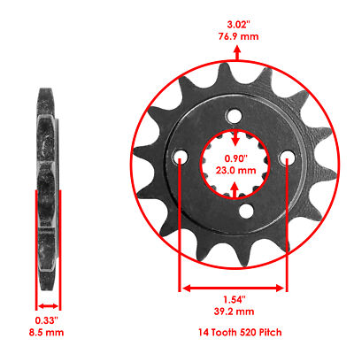 Honda ATV Front Drive Chain Sprocket for Honda 23801-MN1-680 23801