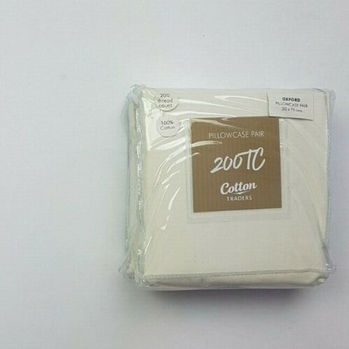 Cotton Traders High Quality Pillowcases 200 Thread Count Soft 100% Cotton T70 - Picture 1 of 10