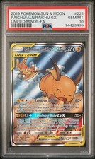 Raichu & Alolan Raichu GX 2019 Unified Minds #221/236 PSA 10 on eBay