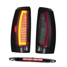 Tail Light 3rd Brake Lamp Taillight Brake Light Chrome Housing Smoked Lens