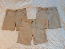 Old Navy Girls Stretch Adjustable Waist Khaki Bermuda Uniform Shorts Siz 14 Lot
