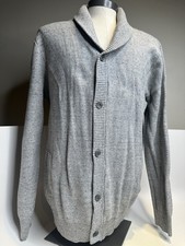 Goodfellow Men's Gray Knit Cardigan Sweater Shawl Collar Button Long Sleeve XL