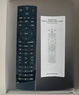 Cablevision OPTIMUM Remote Control DVR W/ Batteries & Instructions ...