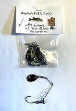 3 BTS Jig Spinner Rigs, #4 Nickel Indiana Blade, Yamamoto 1/8oz. 3/0 hook Jigs.