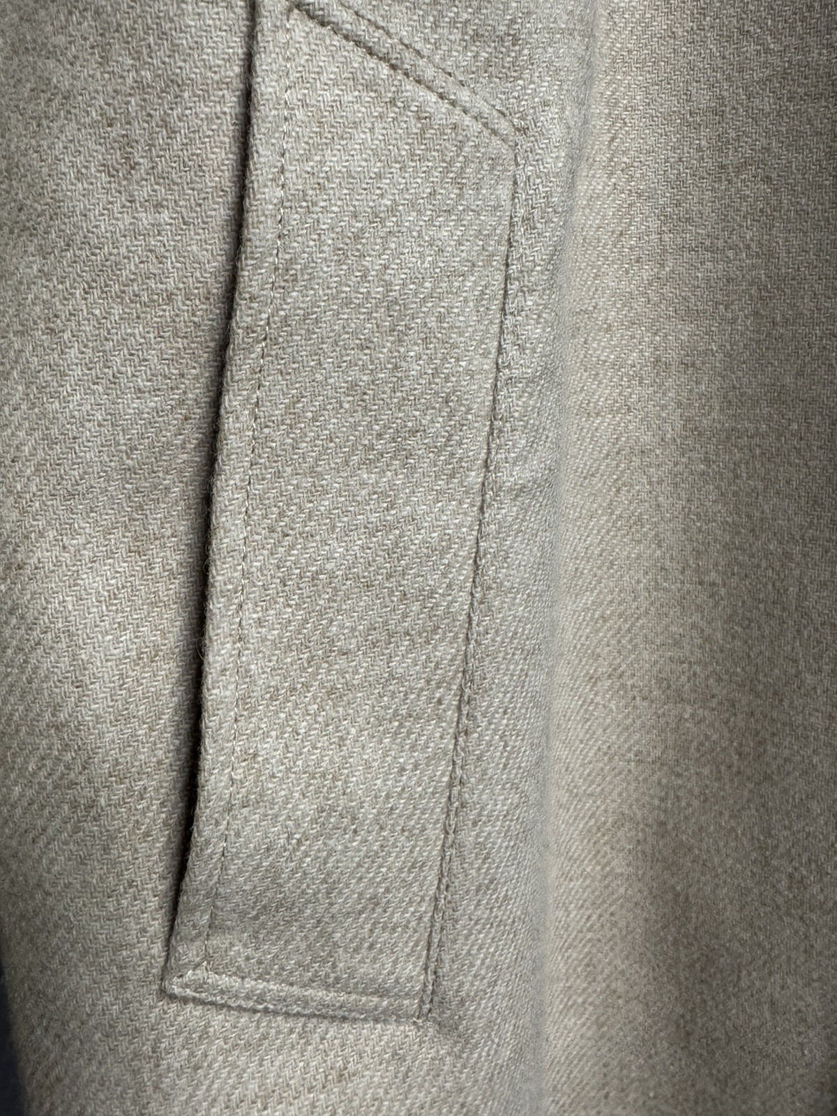 Peregrine Bonded Wool Mac Coat Made In England Moon Oatmeal  Beige XL