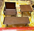 Vintage HTF Barbie doll Mid Century Modern Furniture 1958 tables & arm chair lot