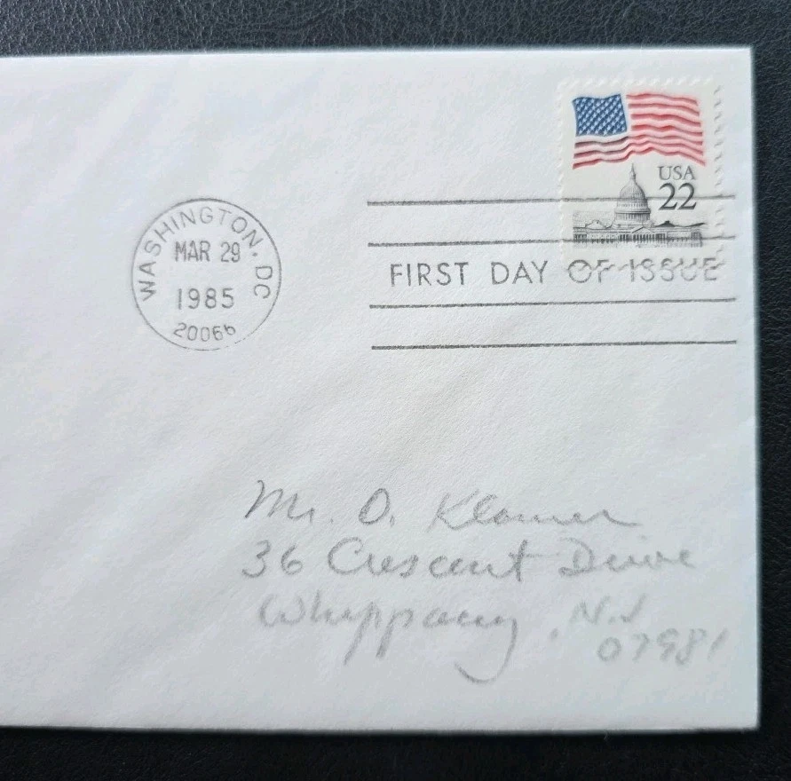 US FDC # 2114 American Flag 22c 1985. - Image 4 of 4