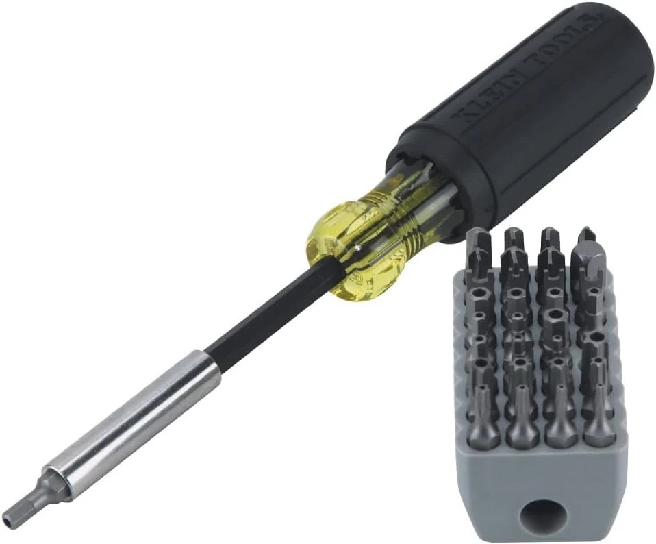 Comfort Grip Klein Magnetic Screwdriver with 32 Tamperproof Bits & Storage Block - Image 3 of 4