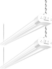 Hykolity 2 Pack 4FT Linkable LED Shop Light for Garage, 4400Lm, 4FT 42W Utility