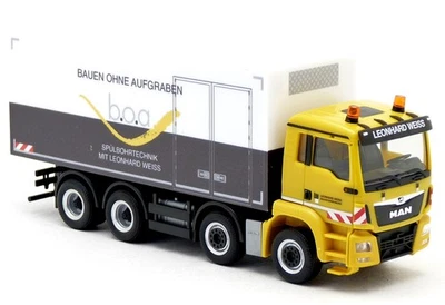 Herpa 953655 MAN TGS 4achs Koffer LKW Leonhard Weiss b.o.a Bohrtechnik 1:87 H0 - Bild 1 von 3