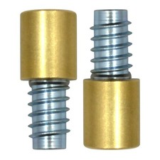 Image of 9929 - BRAMAH R1 ROLA Sash Window Stop - 19mm PB R1/01B 2 Locks & 2 Inserts
