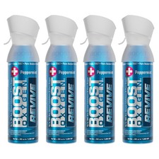 Boost Oxygen Natural Portable 5L Pure Canned Oxygen Canister Peppermint 4 Pack 
