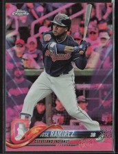 2018 Topps Chrome #189 Jose Ramirez Pink Refractor