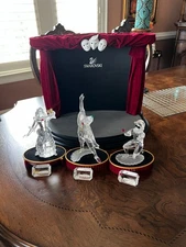 Swarovski SCS Trilogy Masquerade Set 1999-2001 w/Stage, Stands and Plaques , MIB