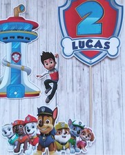 Paw Patrol Cake Topper Personalised Set 