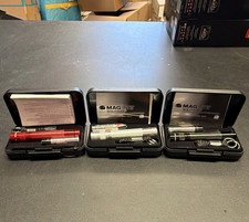 Mag-Lite Mini Flashlight Lot of 3 with Cases-...