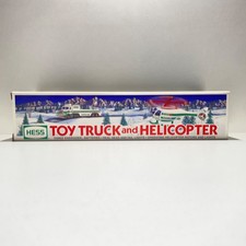 1995 Hess Toy Truck And Helicopter In Original Box