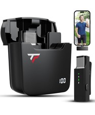 TikTalkPro Wireless Lavalier Microphone for iPhone - Single 2.4GHz Mic, Audio