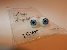 12 MM BLUE EYES PAIR FOR ANTIQUE GERMAN FRENCH BISQUE COMPOSITION SMALL SIZE