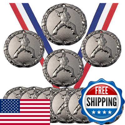 Express Medals Silver Martial Arts Karate Medals Trophy Champion Participant