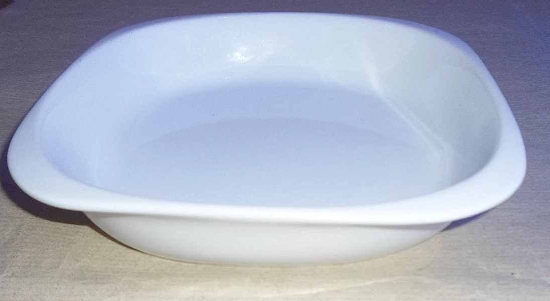 Pillivuyt France #7 White Porcelain 18.5 x 3.25 Square Oven Gratin Pie Dish