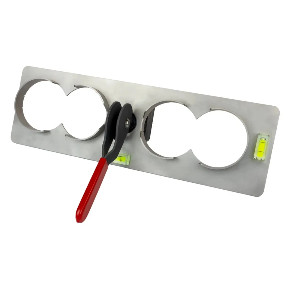 PRIMO Unterputz Bohrschablone 5-fach 82mm Metall für Einbaudose Edelstahl P718-05