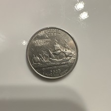 United States 2000 Virginia State Quarter 25C 75% Copper 25% Nickel Coin
