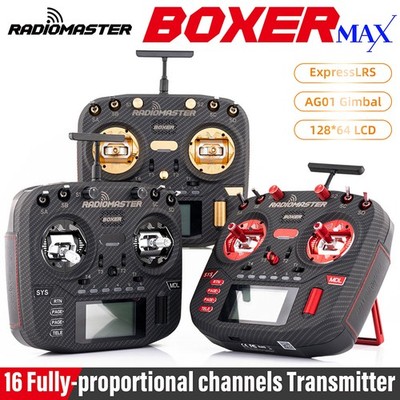RadioMaster Boxer MAX LCD 2,4G 16CH Fernbedienung ExpressLRS AG01 Gimbal