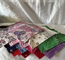 14 Colorful Bandannas, Unisex, Large And Comfortable