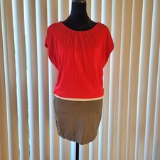 Mango Red and Crey DressMango Red and Brown Dress