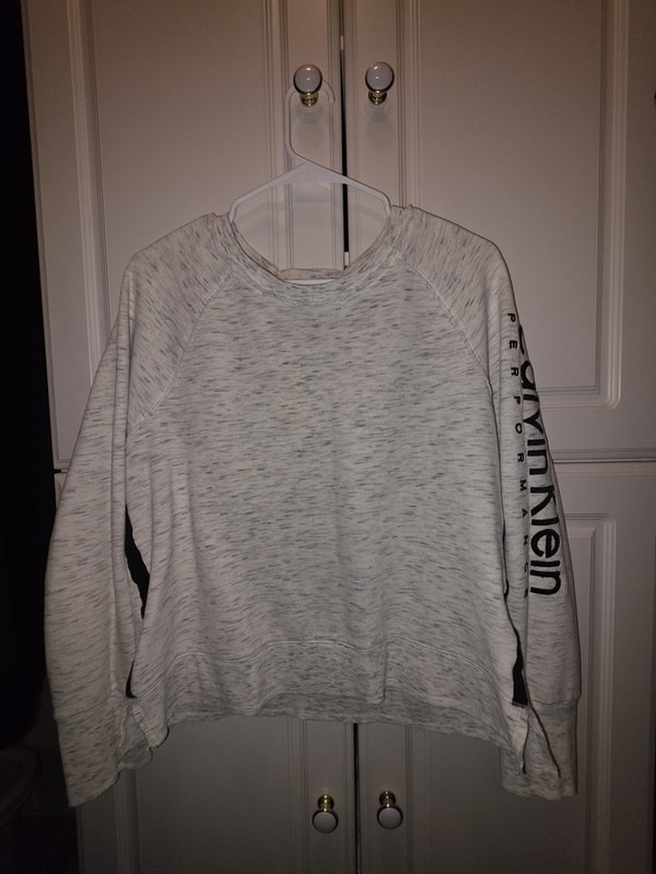 Calvin Klein Performance Size L Pullover Sleeve Logo Sweatshirt Women LongSleeve