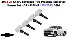 2022-2025 Chevy Silverado Tire Pressure Indicator Sensor 4x TPMS 433MHZ 13542523