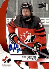 Ann-Sophie Bettez Signed 2019 Upper Deck Canada Women Card PWHL Montreal