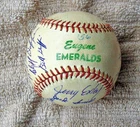 1956 EUGENE EMERALDS  17 PLAYER AUTOGRAPHED TEAM ISSUED BASEBALL  NW LEAGUE