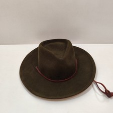 Vintage Boy Scouts Of America 100% Wool Brown Hat Size Small,Made In USA