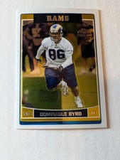 Dominique Byrd Rams 2006 Topps Chrome Rookie Card #217. rookie card picture