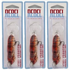 (Lot of 3) Rebel Big Craw 2.5in Cajun Crawdad Crawfish Crankbait Fishing Lure