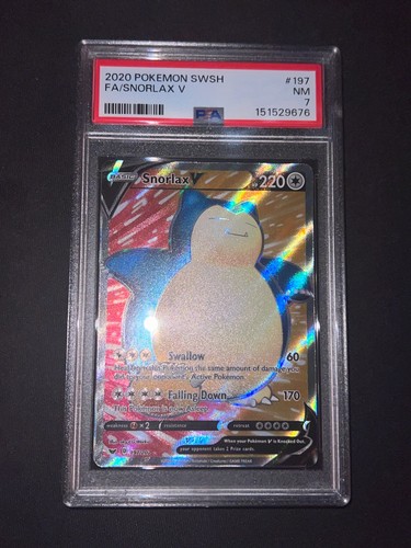 Snorlax V graded PSA 7 for sale on eBay