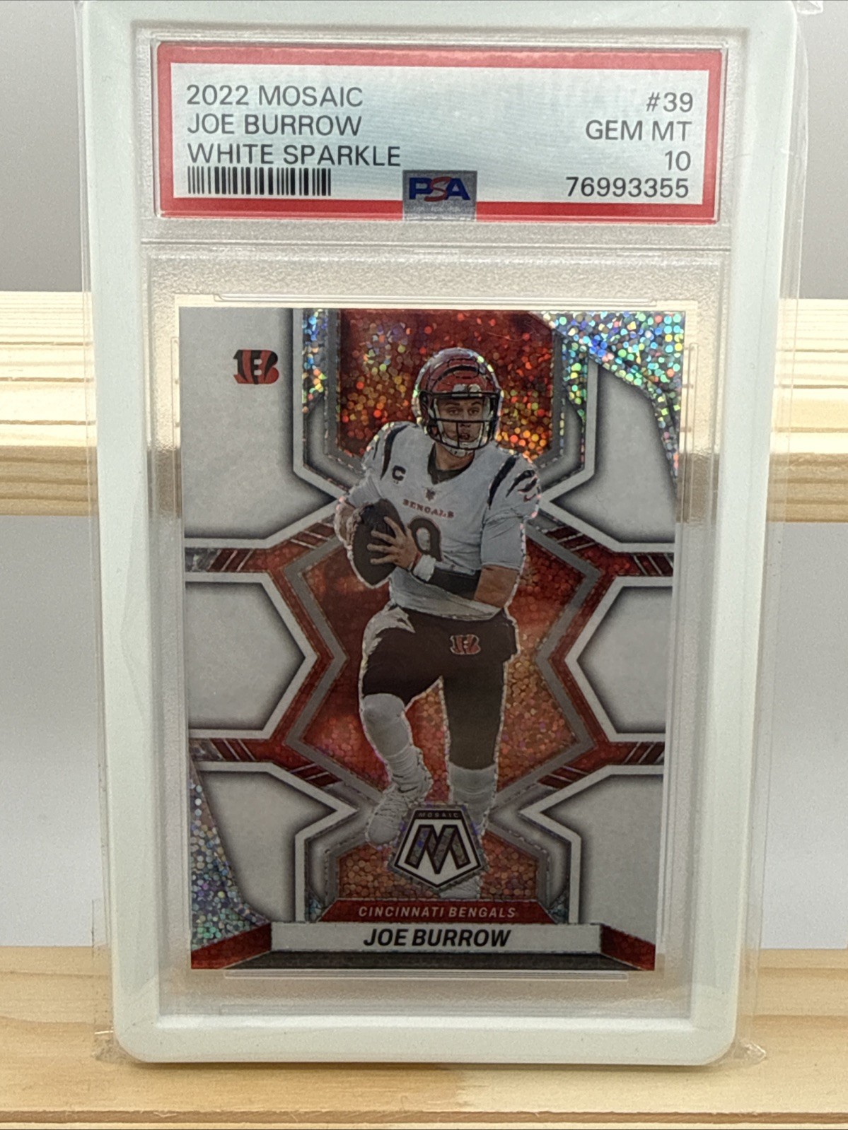 2022 Panini Mosaic Joe Burrow #39 WHITE SPARKLE PSA 10 📈