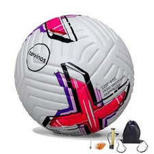 Soccer Ball Size 5 with Pump, Waterproof PU Leather - Professional Training 